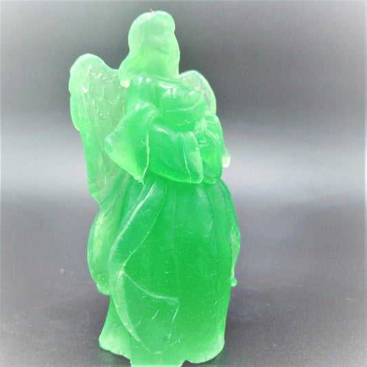 癒しとぬくもりの聖像シリーズ　天使が運ぶハートの立像　翡翠ヒスイグリーン so023GR-ABZ