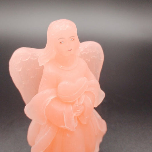 癒しとぬくもりの聖像シリーズ　天使が運ぶハートの立像　コンクパールピンクカラーso023PK-ABZ