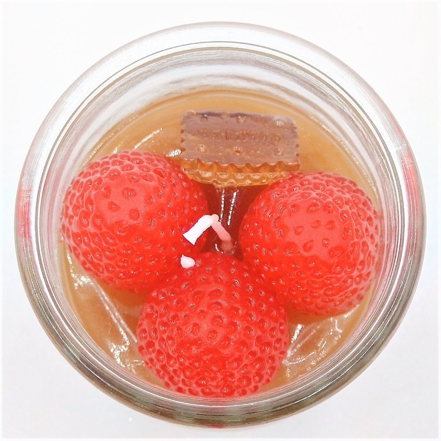 Pururun Strawberry Pudding Candle Caramel Brown Juicy Jelly Aroma Candle Series