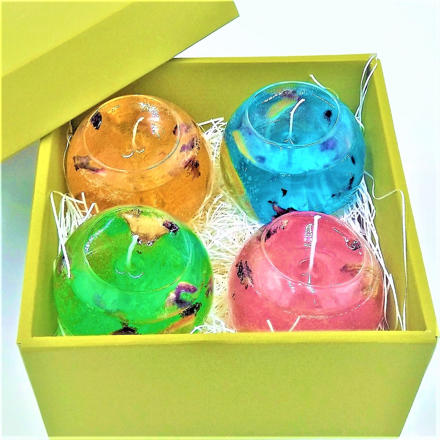 ジューシーゼリーキャンドルシリーズ 4個セット オーシャンブリーズ バブルメロンパンチ 他2点 限定ギフトボックス付き Juicy Jelly Candle Series Set of 4 with Limited Gift Box