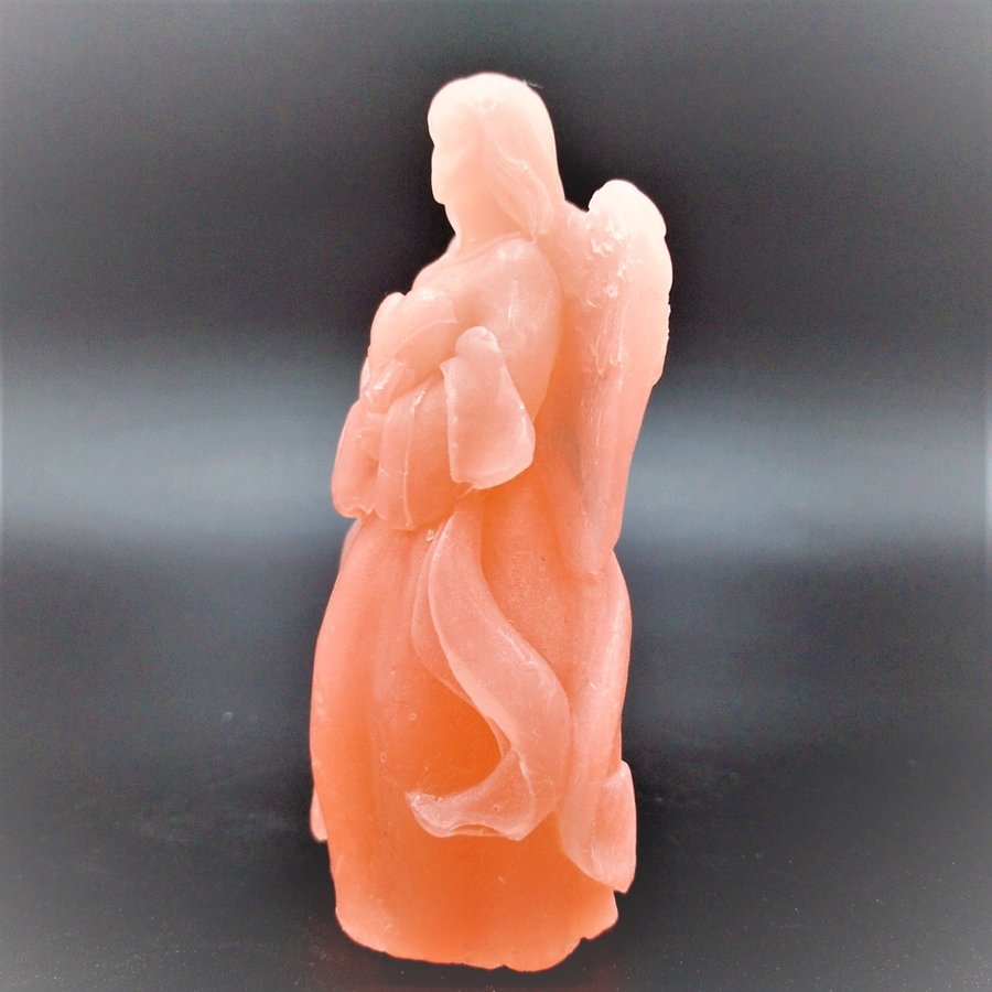 Icon series of healing and warmth A statue of a heart carried by an angel Conch pearl pink color so023PK-ABZ