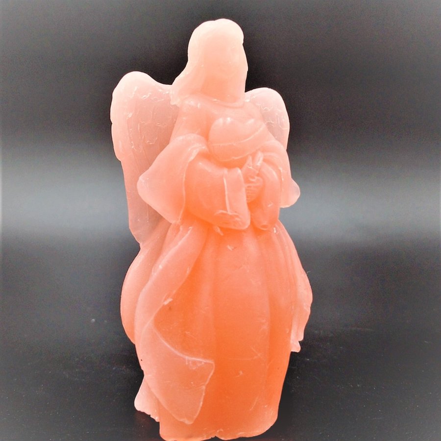 Icon series of healing and warmth A statue of a heart carried by an angel Conch pearl pink color so023PK-ABZ